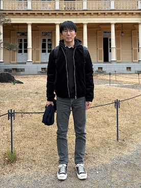 「A.P.C.（アーペーセー）のアイテム（パンツ）」を使った、Daisuke Aさん（メンズ・168cm）の冬コーディネート