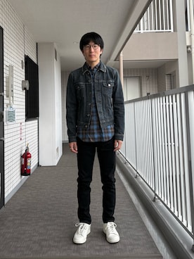「A.P.C.（アーペーセー）のアイテム（パンツ）」を使った、Daisuke Aさん（メンズ・168cm）の冬コーディネート