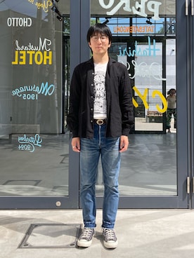 「CONVERSE ADDICT（コンバースアディクト）のアイテム」を使った、Daisuke Aさん（メンズ・168cm）の夏コーディネート