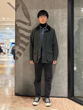 「Barbour（バブアー）のアイテム」を使った、Daisuke Aさん（メンズ・168cm）の冬コーディネート