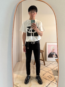 「pacifica collectivesのPETER GRAY（Tシャツ/カットソー、グレー系）」を使った、Daisuke Aさん（メンズ・168cm）の夏コーディネート