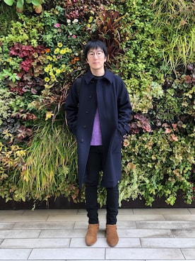 「SAINT LAURENT PARIS（サンローランパリ）のアイテム（シューズ）」を使った、Daisuke Aさん（メンズ・168cm）の秋コーディネート