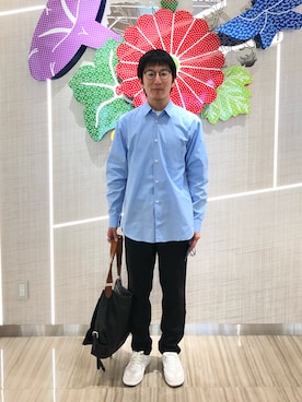 「BLACK COMME des GARCONS（ブラックコムデギャルソン）のアイテム（その他パンツ）」を使った、Daisuke Aさん（メンズ・168cm）の秋コーディネート