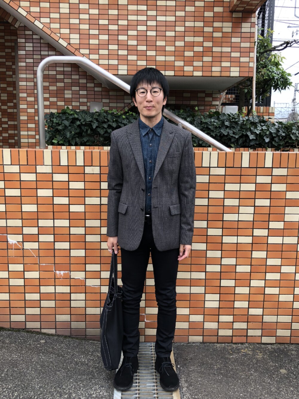 「TABF2021」｜「Acne Studiosのアイテム（テーラードジャケット、グレー系）」を使った、Daisuke Aさん（メンズ・168cm）の秋コーディネートの1枚目の写真