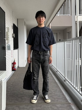 「blurhms（ブラームス）のアイテム」を使った、Daisuke Aさん（メンズ・168cm）の夏コーディネート