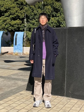 「Mulberry（マルベリー）のアイテム」を使った、Daisuke Aさん（メンズ・168cm）の冬コーディネート