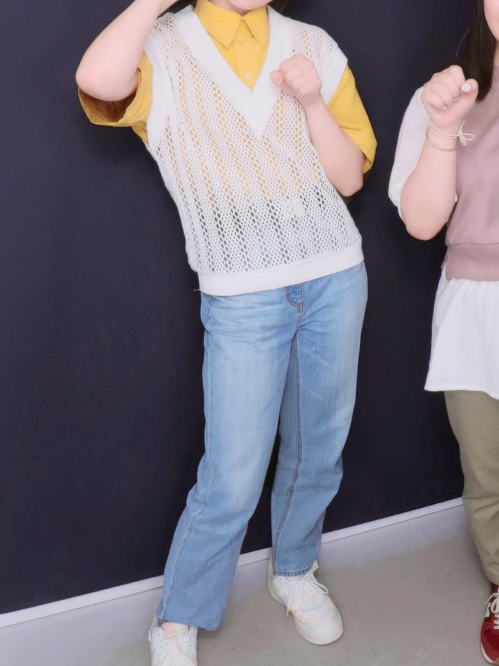 「シンプルコーデ、カラーコーデ、ZARA、クロップドシャツ、夏コーデ、ドライブ」｜「ZARAのアイテム（シャツ/ブラウス、イエロー系）」を使った、みくまるさん（レディース・162cm）の夏コーディネートの1枚目の写真
