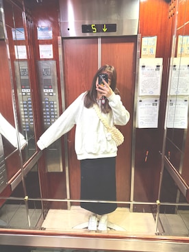 「アイテム（おもちゃ）」を使った、Yoko さん（レディース・177cm）の冬コーディネート