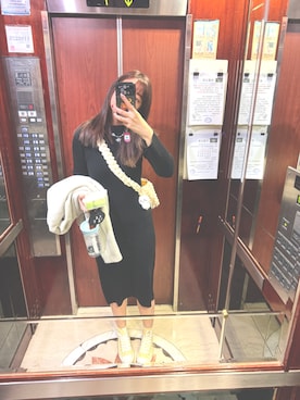 「アイテム（ワンピース/ドレス）」を使った、Yoko さん（レディース・177cm）の冬コーディネート