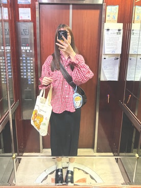 「GU（ジーユー）のアイテム（バッグ）」を使った、Yoko さん（レディース・177cm）の春コーディネート