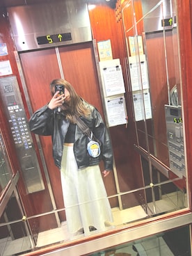 「GU（ジーユー）のアイテム（バッグ）」を使った、Yoko さん（レディース・177cm）の春コーディネート