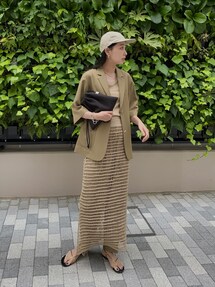 ＜6(ROKU)＞TUCK SHORT PANTS ベージュ　38 6（ロク）の「＜6(ROKU)＞RAYON COTTON TUCK PANTS/パンツ