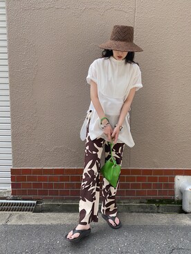 「コットンブラウス」｜MARIKOさん（レディース・168cm）の春コーディネート