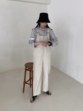 「SLOBE IENA（スローブイエナ）のアイテム（ハット）」を使った、MARIKOさん（レディース・168cm）の春コーディネート
