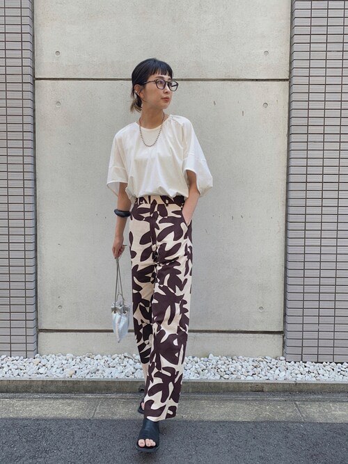 6（ロク）の「＜6(ROKU)＞LEAF PRINT PANTS/パンツ（その他パンツ