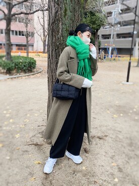 「STUDIOUS（ステュディオス）のアイテム（ジャケット/アウター）」を使った、MARIKOさん（レディース・168cm）の冬コーディネート