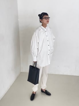 「BASERANGE（ベースレンジ）のアイテム」を使った、MARIKOさん（レディース・168cm）の秋コーディネート