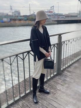 「Marient（マリエント）のアイテム（帽子）」を使った、MARIKOさん（レディース・168cm）の冬コーディネート