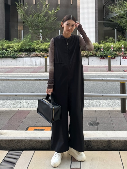 セール】フロントジップドロストオールインワン（つなぎ