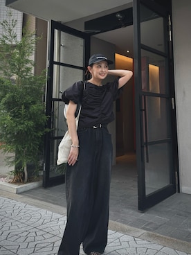 「RIM.ARK（リムアーク）のアイテム」を使った、MARIKOさん（レディース・168cm）の夏コーディネート