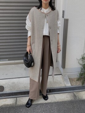 「BOEMY（ボエミー）のアイテム」を使った、MARIKOさん（レディース・168cm）の秋コーディネート