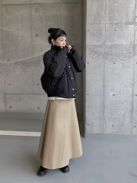 「Marient（マリエント）のアイテム（ブルゾン）」を使った、MARIKOさん（レディース・168cm）の冬コーディネート