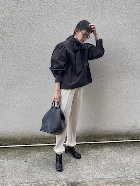 「BASERANGE（ベースレンジ）のアイテム」を使った、MARIKOさん（レディース・168cm）の冬コーディネート