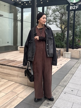 「アイテム（ヘアバンド）」を使った、MARIKOさん（レディース・168cm）の秋コーディネート