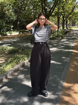 「アイテム（チノパンツ）」を使った、MARIKOさん（レディース・168cm）の秋コーディネート