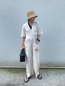 「BOEMY（ボエミー）のアイテム」を使った、MARIKOさん（レディース・168cm）の夏コーディネート