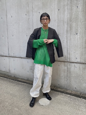 「LA PEAU DE GEM（ラポドゥジェム）のアイテム（ジャケット/アウター）」を使った、MARIKOさん（レディース・168cm）の冬コーディネート