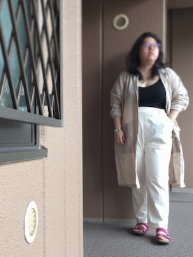 「大きいサイズ」｜「アイテム（その他アウター）」を使った、アユミ - オンガクスさん（レディース・155cm）の夏コーディネート