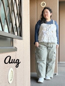 「plussize」｜アユミ - オンガクスさん（レディース・155cm）の夏コーディネート