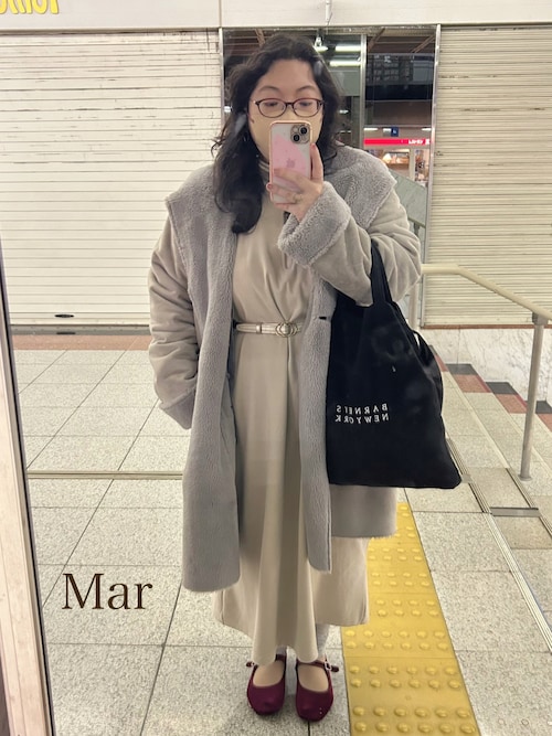 linkable マジックベルトワンピース　ベージュ linkable マジックベルトワンピースベージュ