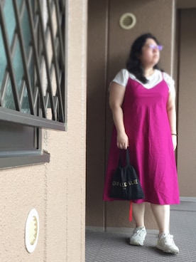「3色コーデ」｜「アイテム（ワンピース/ドレス）」を使った、アユミ - オンガクスさん（レディース・155cm）の夏コーディネート