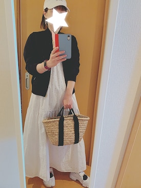 「ごきげんウィーク」｜「アイテム（ブルゾン）」を使った、occaさんさん（レディース・161cm）の春コーディネート