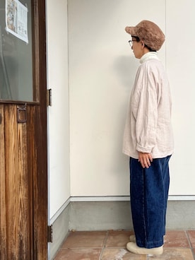 「バナナトラウザー」｜coccon◡̈*さん（レディース・157cm）の冬コーディネート