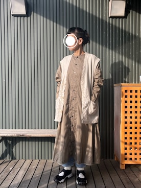 「アイテム（ワンピース/ドレス）」を使った、coccon◡̈*さん（レディース・157cm・40代）の春コーディネート