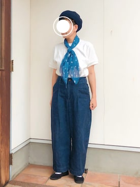 「バナナトラウザー」｜coccon◡̈*さん（レディース・157cm）の夏コーディネート