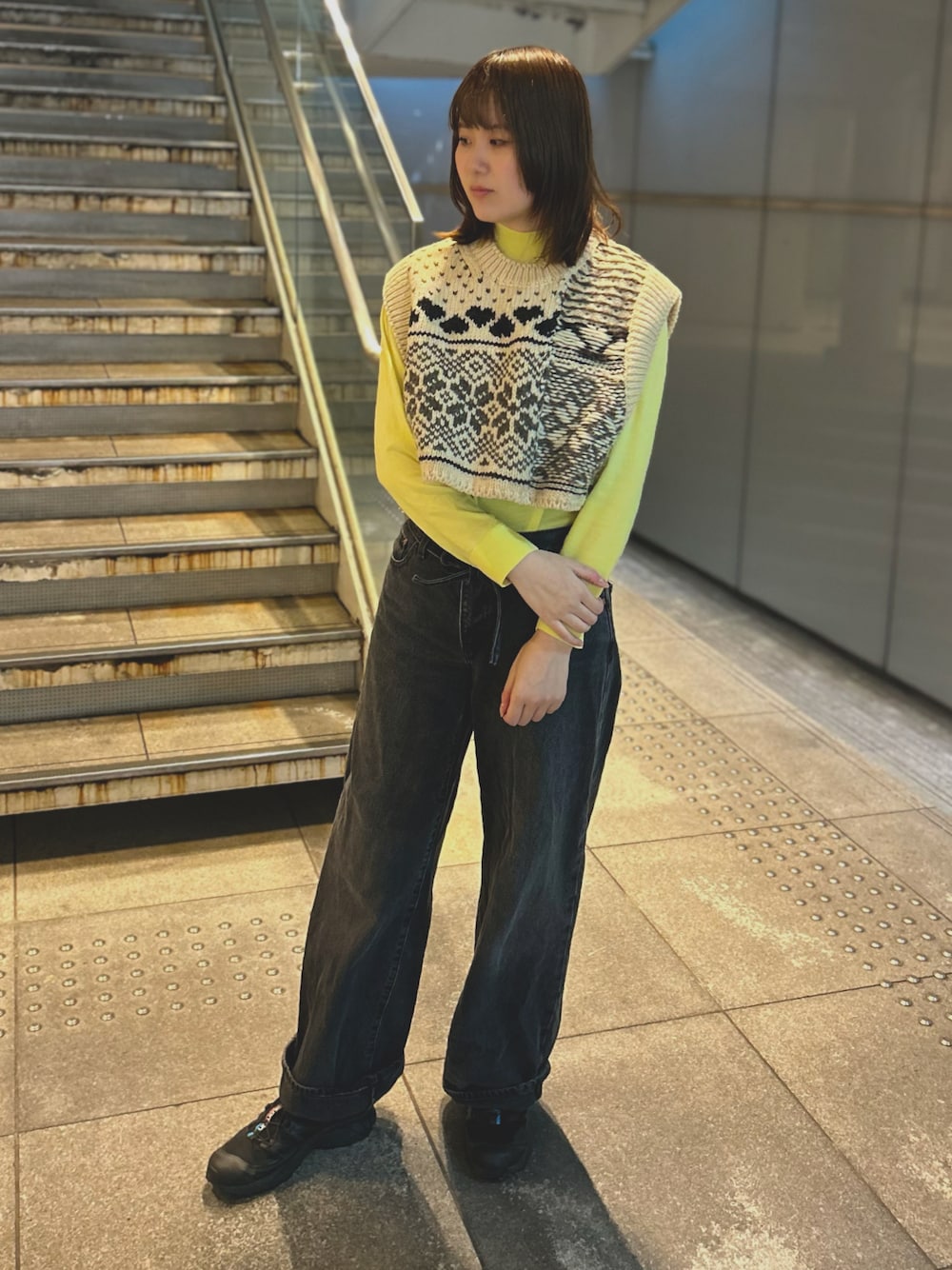 JANE SMITH＞フェアアイル ショートニットベストを使った人気