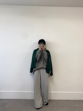 「スウエット」｜「アイテム（ブルゾン）」を使った、minto_8746さん（メンズ・165cm）の秋コーディネート
