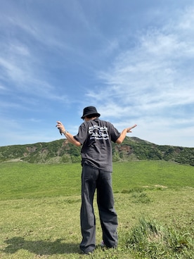 「Supreme （シュプリーム）のアイテム（ハット）」を使った、Nrsyさん（メンズ・168cm）の秋コーディネート