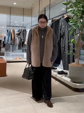 「RIVE DROITE（リヴドロワ）のアイテム（パンツ）」を使った、ありささん（骨格ストレート・レディース・153cm）の秋コーディネート