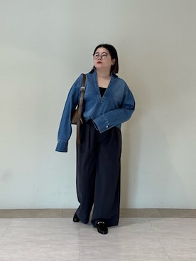 「RIVE DROITE（リヴドロワ）のアイテム（パンツ）」を使った、ありささん（骨格ストレート・レディース・153cm）の秋コーディネート