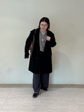 「RIVE DROITE（リヴドロワ）のアイテム（パンツ）」を使った、ありささん（骨格ストレート・レディース・153cm）の秋コーディネート