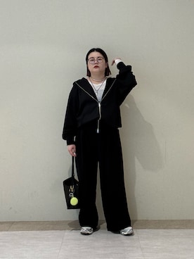 「アイテム（チョーカー）」を使った、ありささん（レディース・153cm）の秋コーディネート