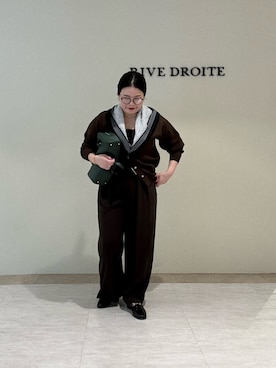 「RIVE DROITE（リヴドロワ）のレザービットローファー（ローファー）」を使った、ありささん（レディース・153cm）の秋コーディネート