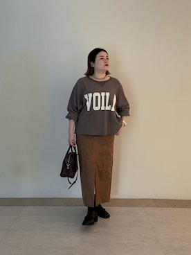 「RIVE DROITE（リヴドロワ）のアイテム（スウェット）」を使った、ありささん（骨格ストレート・レディース・153cm）の秋コーディネート