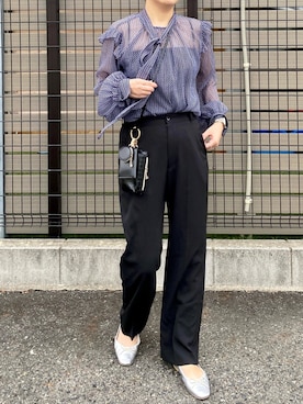「シースルー」｜「アイテム（パンプス）」を使った、ななおさん（レディース・162cm）の秋コーディネート