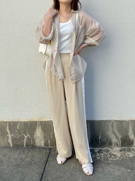 「SHIPS（シップス）のアイテム（サンダル）」を使った、ななおさん（レディース・162cm）の夏コーディネート